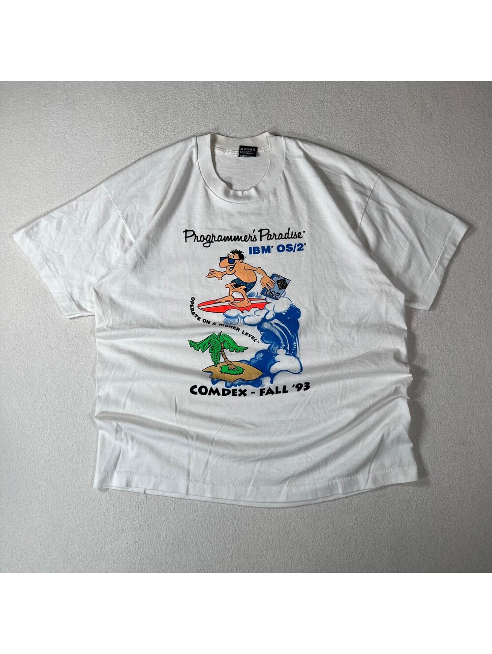 Vintage IBM OS/2 Programmer's Paradise Comdex Fall '93 Graphic T-Shirt Size XL